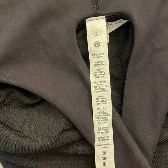 NWT Lululemon Court Crush Dress Size 2 Black Exercise Dress - Picture 9 of 10